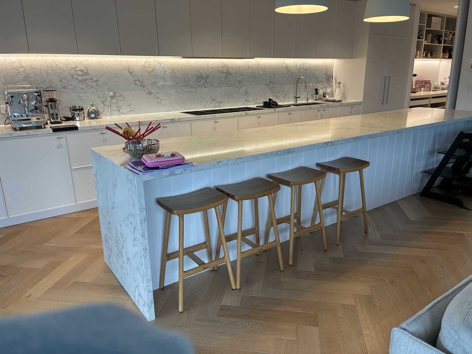 Naturally lit kitchen styled and cleaned ahead of a Brisbane property sale