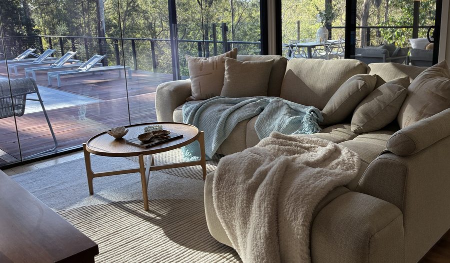 Styled living room ready for listing photos after a pre-sale clean, Brisbane