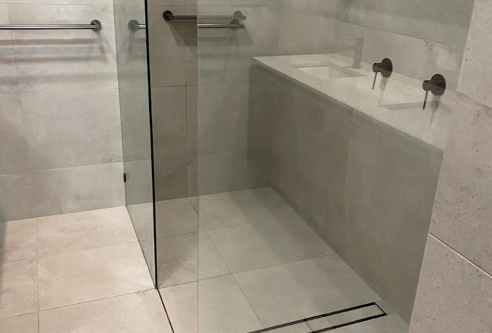 Deep cleaned bathroom shower and grout detail, Brisbane